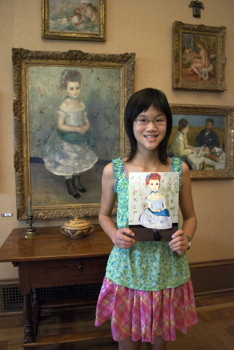 Alice With Her Artwork at The Barnes