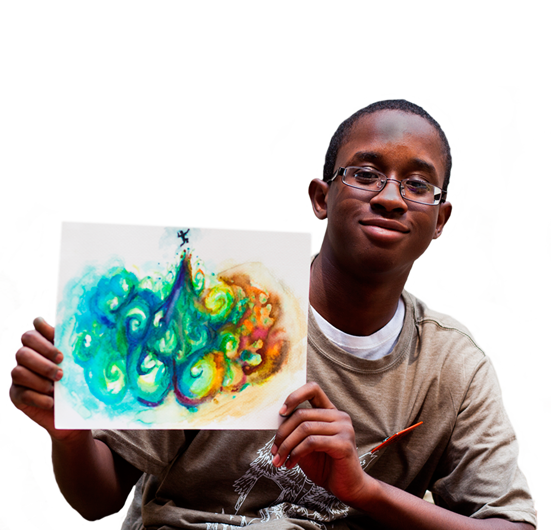 Kid Holding Artwork